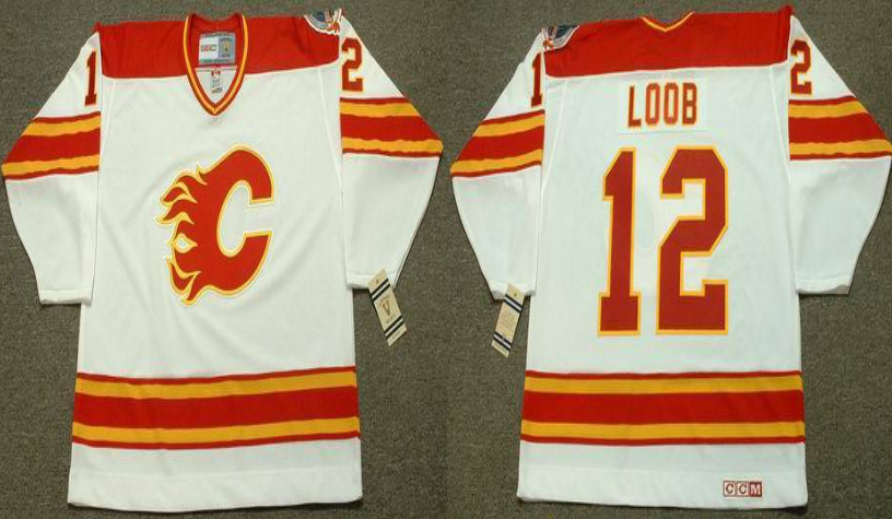 2019 Men Calgary Flames #12 Loob white CCM NHL jerseys